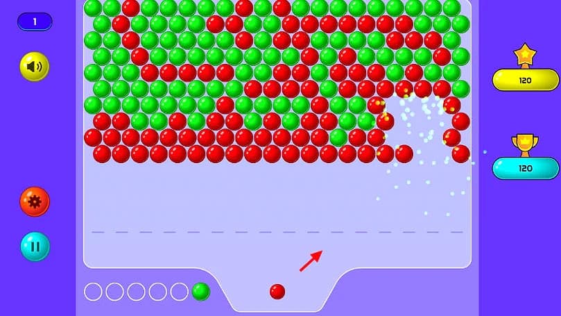 Bubble Shooter Remastered High Score - Game screenshot