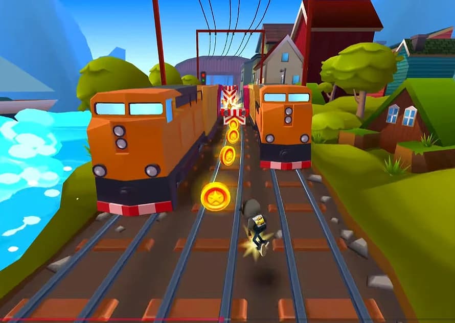 Subway Surfers Iceland Ice Cave - Game screenshot