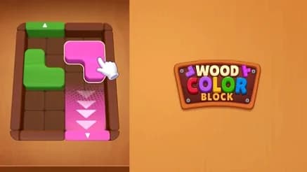 Wood Color Block Gameplay - Game screenshot