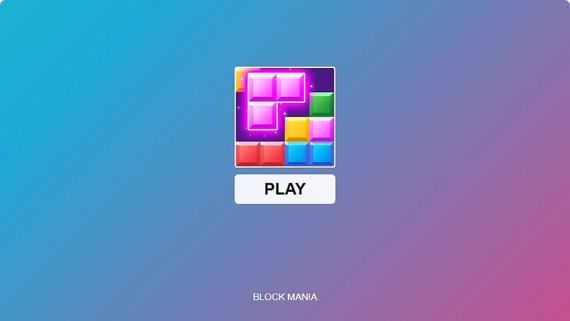 Block Mania Puzzle Gameplay Block Mania Puzzle Gameplay - Game screenshot