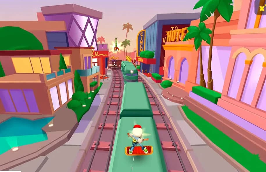 Subway Surfers Hollywood Celebrity Running Subway Surfers Hollywood Celebrity Running - Game screenshot